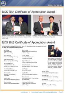 Dr. Venkataram Mysore with the ILDS certificate of appreciation award