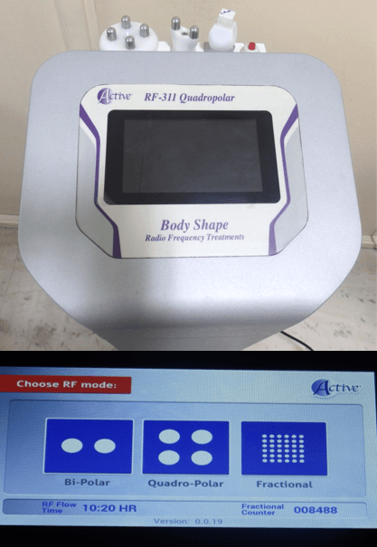 Stellar active Quadripolar body shape radio frequency machine