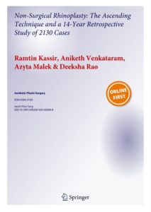 Dr. Aniketh Venkataram's article on Non-surgical Rhinoplasty