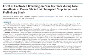 Dr. Venkataram's article on Hair Transplant strip surgery