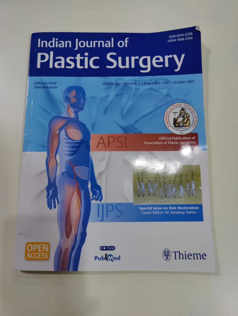 Our Paper in The Indian Journal of Plastic Surgery 1